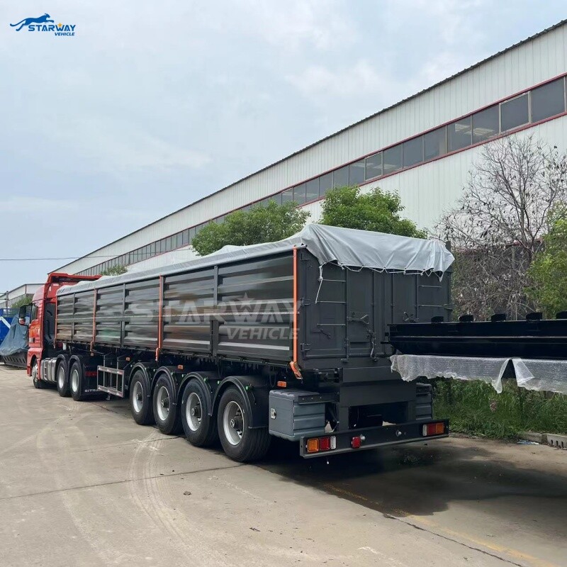 4 axles 80 Ton Sidewall Semi Trailer