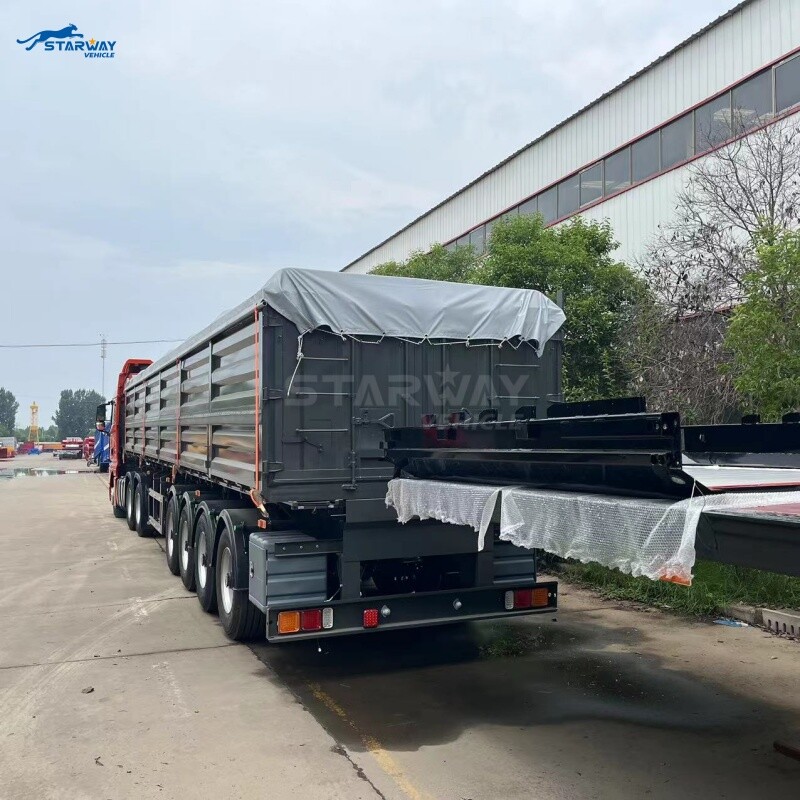 4 axles 80 Ton Sidewall Semi Trailer