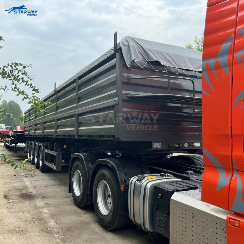 4 axles 80 Ton Sidewall Semi Trailer