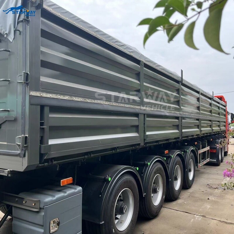 4 axles 80 Ton Sidewall Semi Trailer