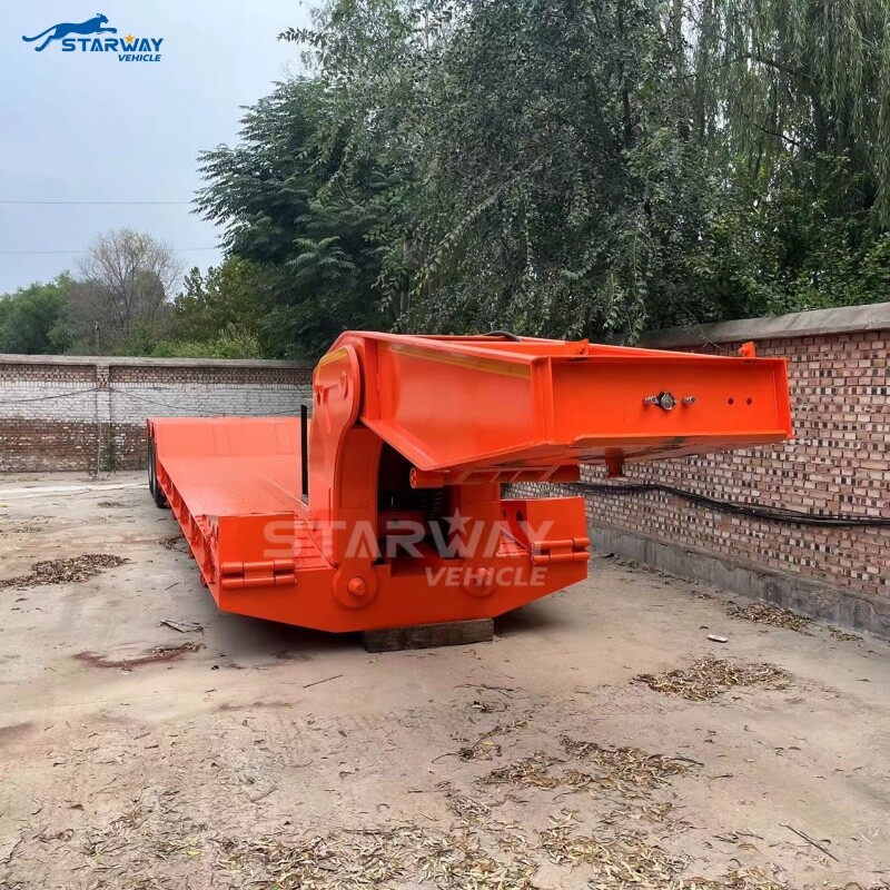 60 ton 2 lines 4 axles detachable gooseneck lowbed Trailer