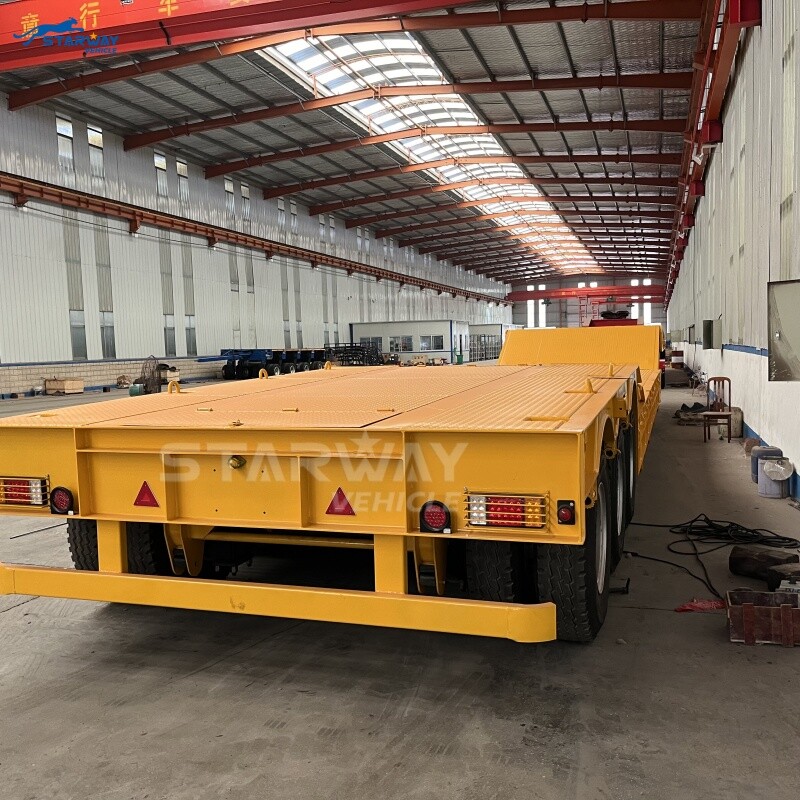 100 Ton Folding Neck Lowboy Truck Trailer For sale