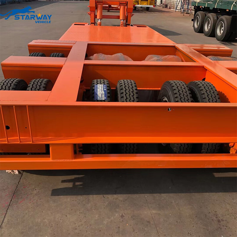 Detachable Gooseneck  2 Lines 4 Axles Lowbed Trailer