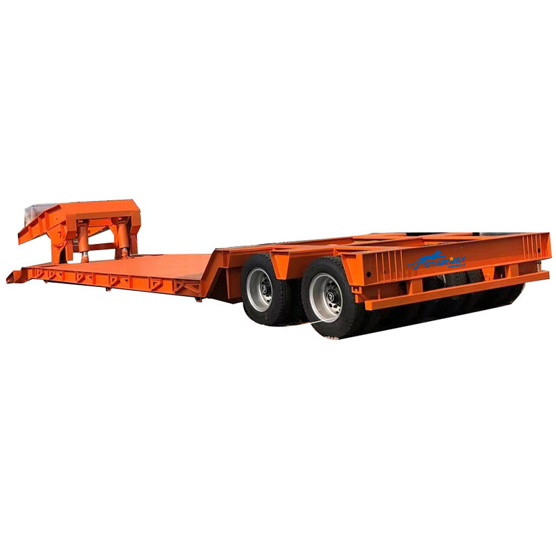 Detachable Gooseneck  2 Lines 4 Axles Lowbed Trailer