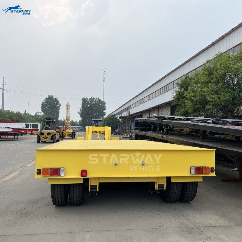 Detachable gooseneck 4 axles 100 ton Lowbed Trailer