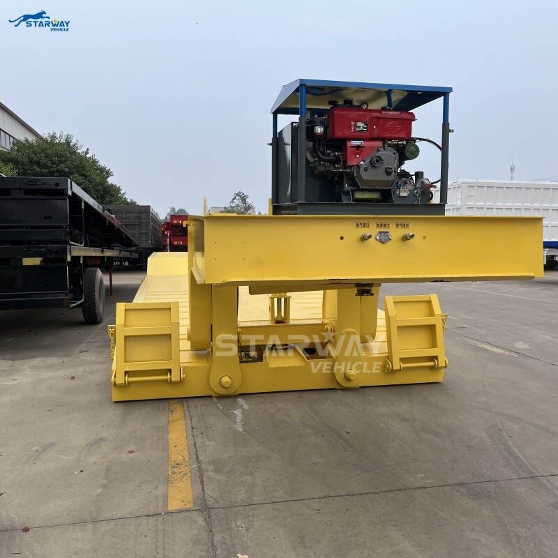 Detachable gooseneck 4 axles 100 ton Lowbed Trailer