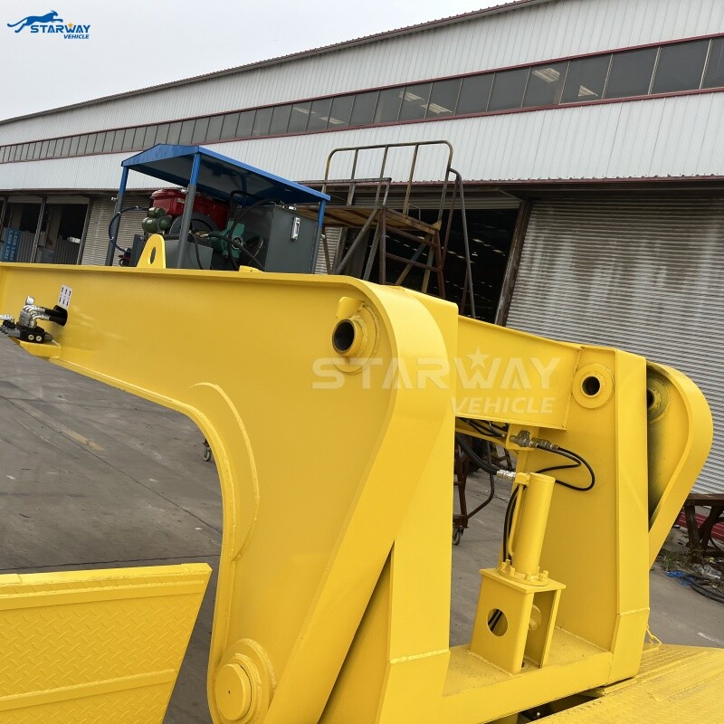 Detachable gooseneck 4 axles 100 ton Lowbed Trailer