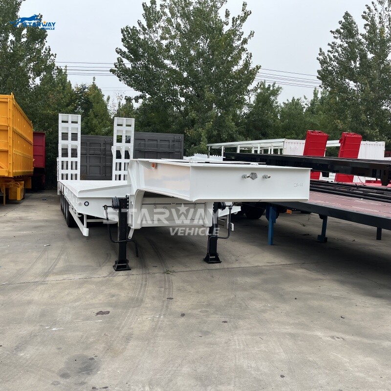 4 Axles lowbed Semi Trailer For Sale