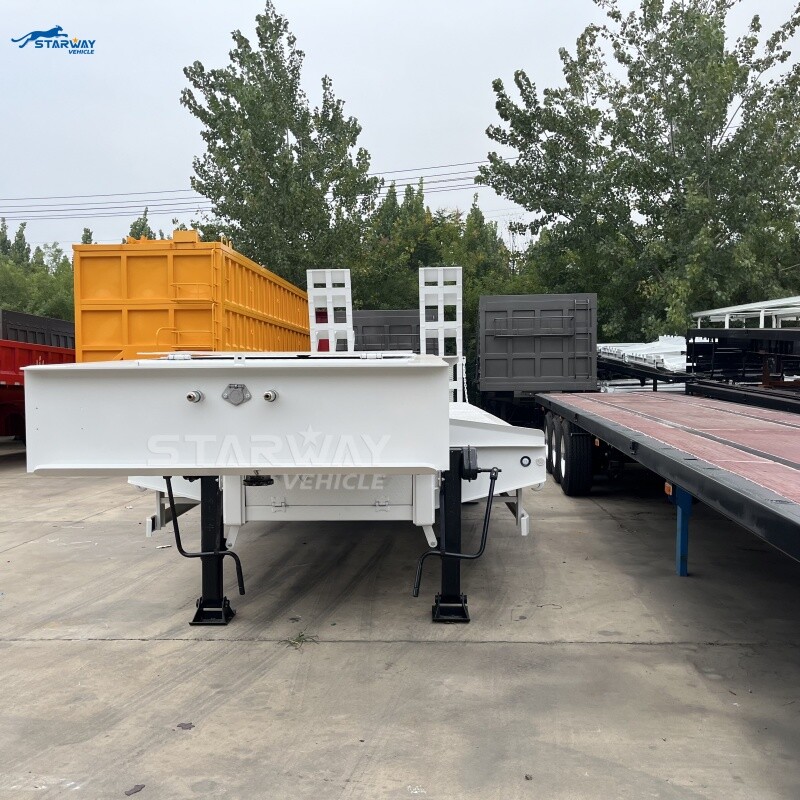 4 Axles lowbed Semi Trailer For Sale