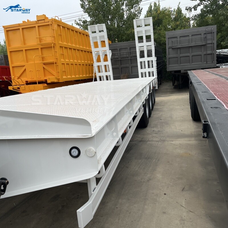 4 Axles lowbed Semi Trailer For Sale