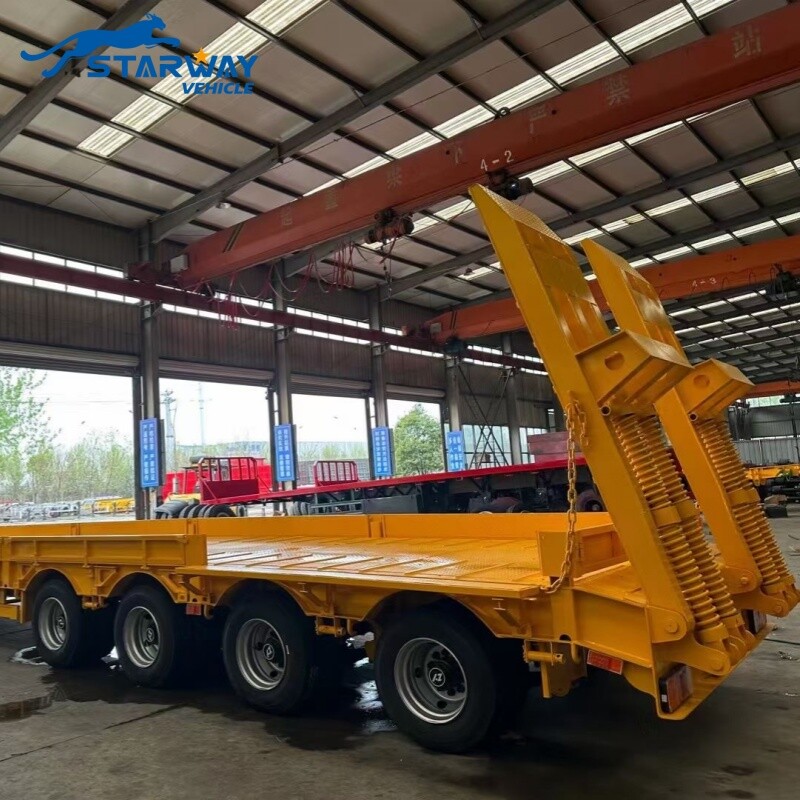 4 Axles Lowbed Trailer For Sale