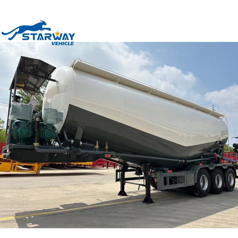 3 Axle 50 Ton Bulk Cement Tanker Semi Trailer