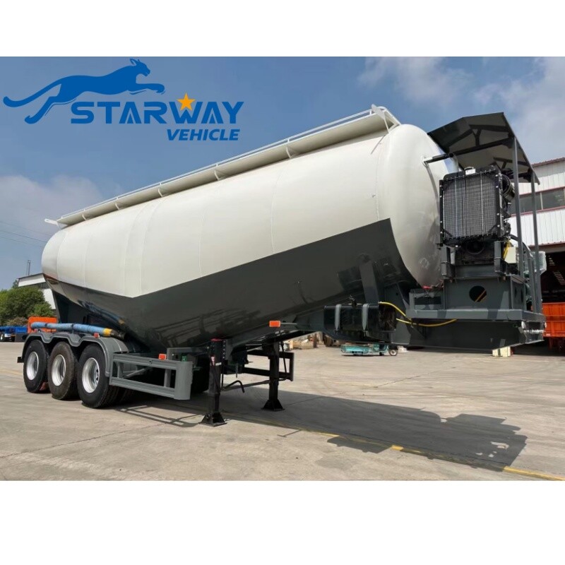 3 Axle 50 Ton Bulk Cement Tanker Semi Trailer