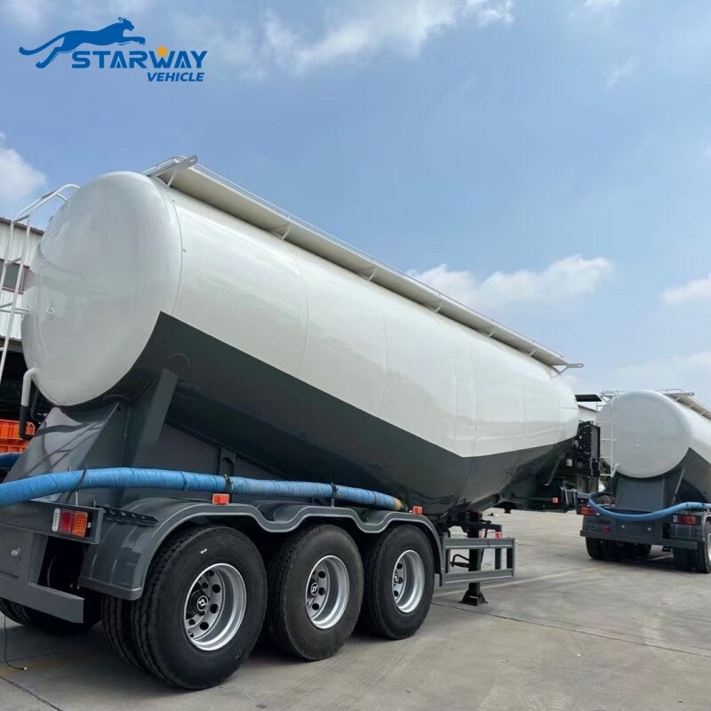 3 Axle 50 Ton Bulk Cement Tanker Semi Trailer
