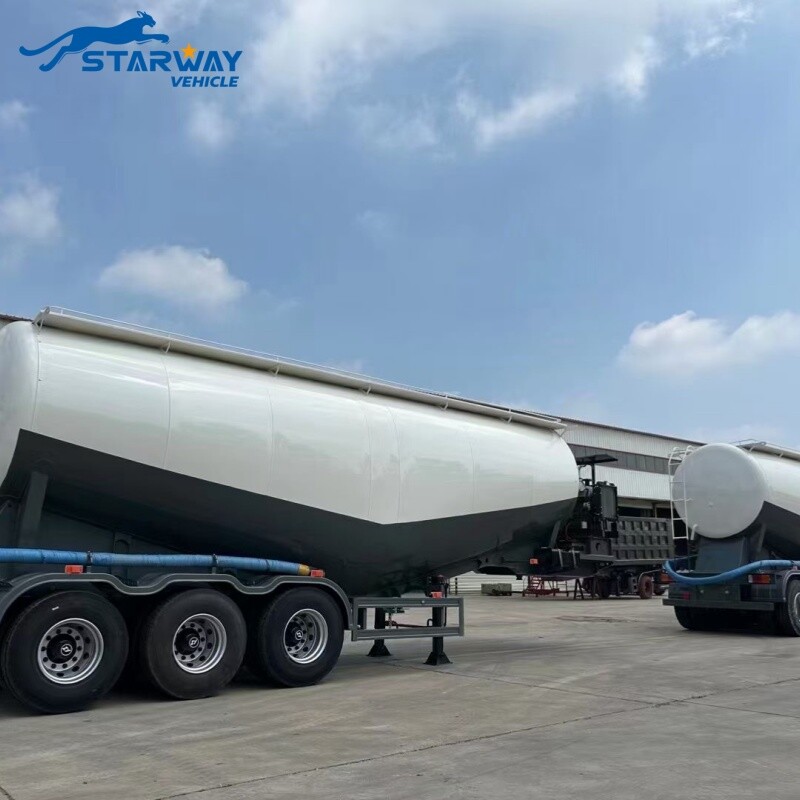 3 Axle 50 Ton Bulk Cement Tanker Semi Trailer