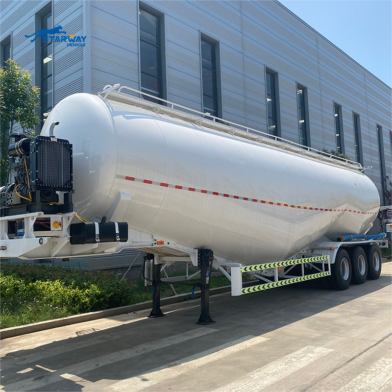 3 Axle 80 Ton Bulk Cement Tanker Trailer