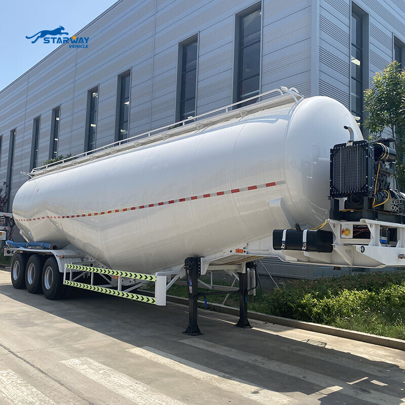 3 Axle 80 Ton Bulk Cement Tanker Trailer