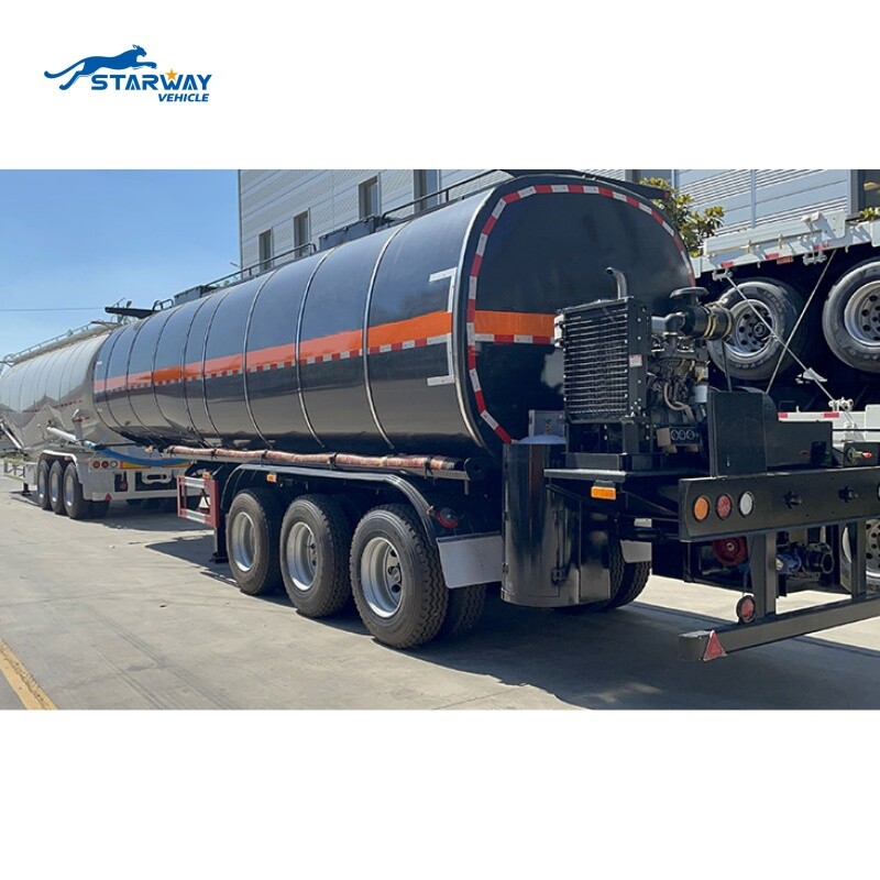 38,000L Asphalt Hot Oil Tanker Semi Trailer
