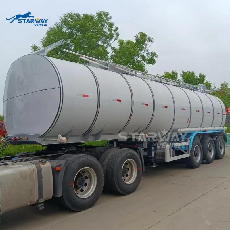 3 Axles stainless steel Water Tanker Semi Trailer