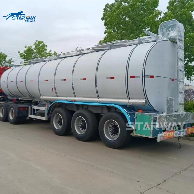 3 Axles stainless steel Water Tanker Semi Trailer