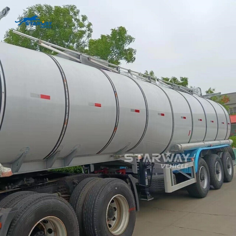 3 Axles stainless steel Water Tanker Semi Trailer