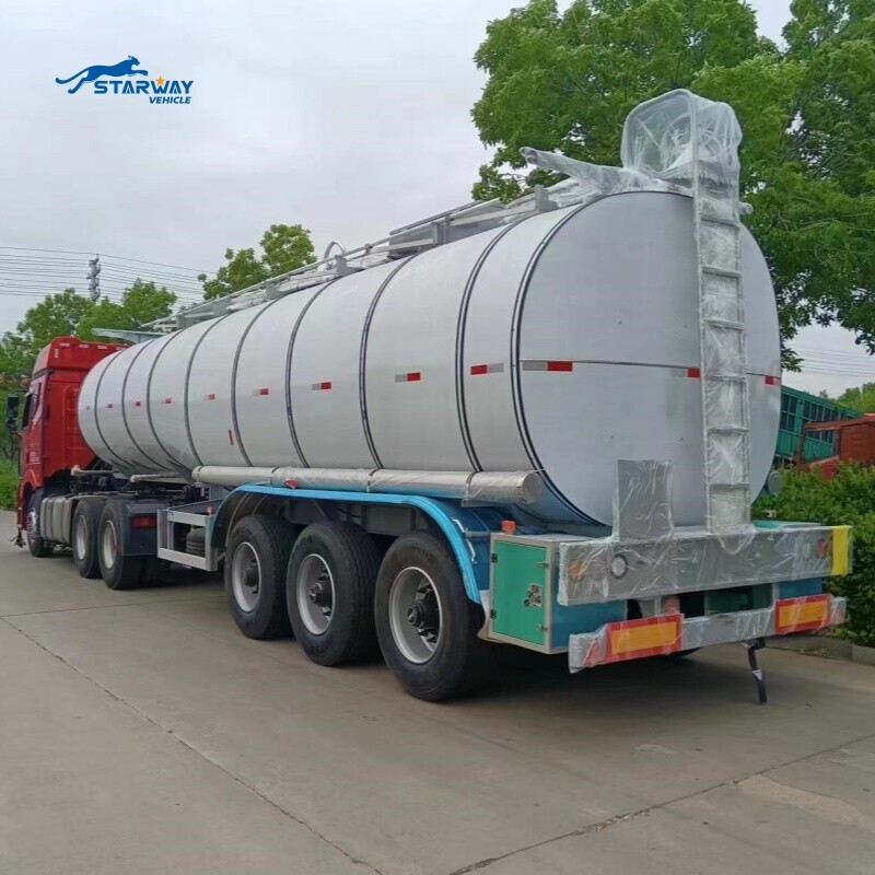 3 Axles stainless steel Water Tanker Semi Trailer