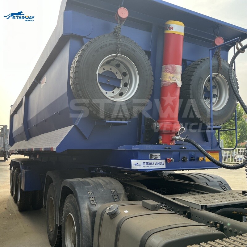 3 Axles 80 Ton Dump Semi Trailer For Sale