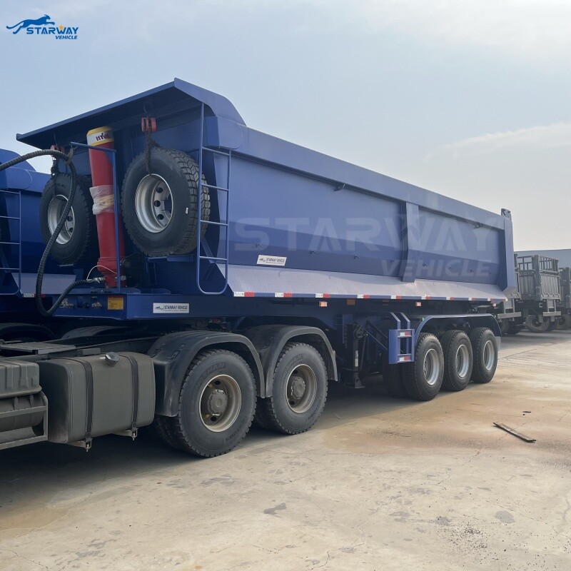 3 Axles 80 Ton Dump Semi Trailer For Sale