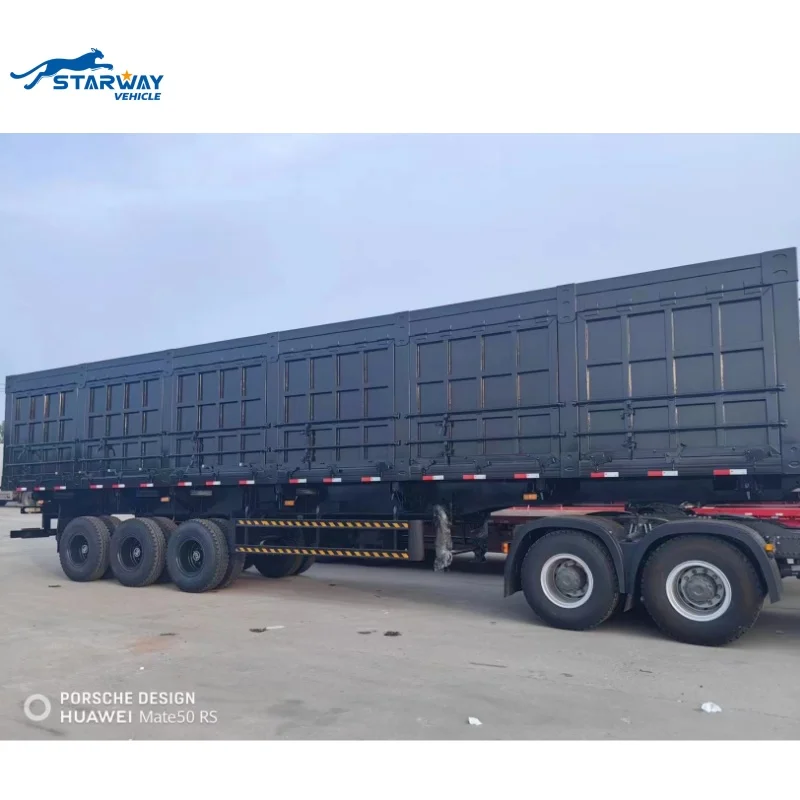 80 Ton - 120 Ton Side Dump Semi Trailer For Sale