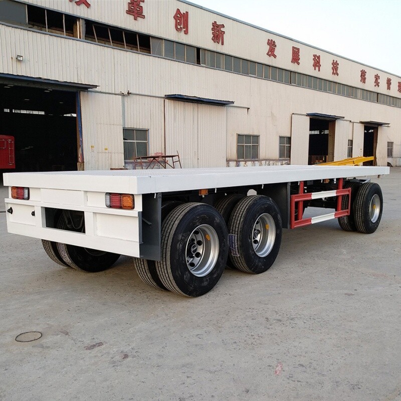 3 Axles 20ft Flatbed Drawbar Trailer 
