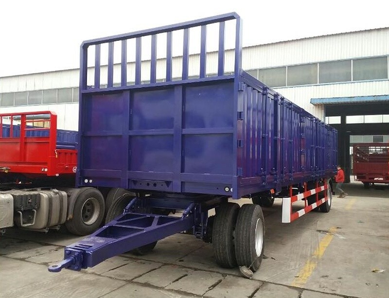 Customized Fence Cargo Drawbar Full Trailer 