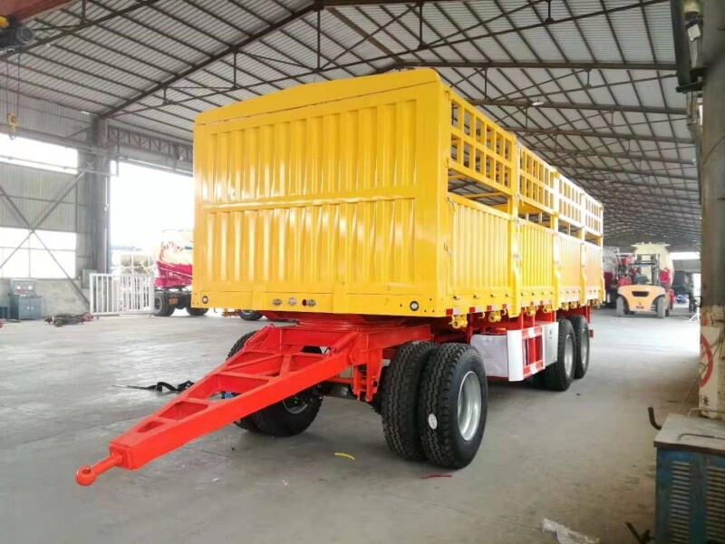 Customized Fence Cargo Drawbar Full Trailer 