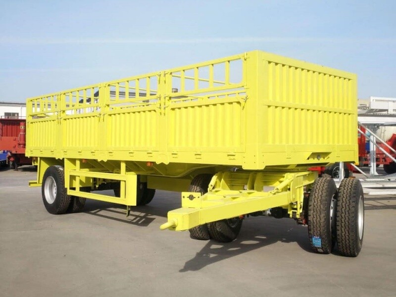 Customized Fence Cargo Drawbar Full Trailer 