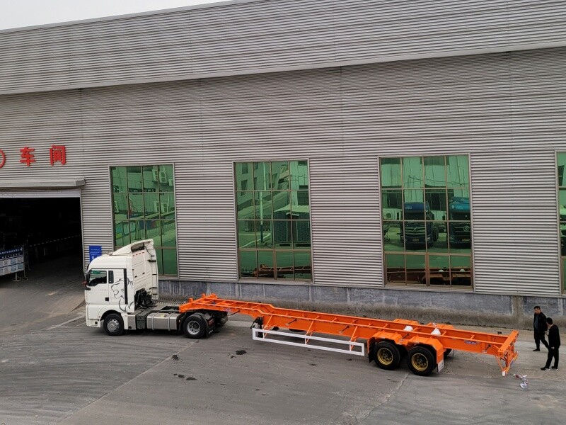  2 Axles 40ft container  Skeleton Semi Trailer For Sale