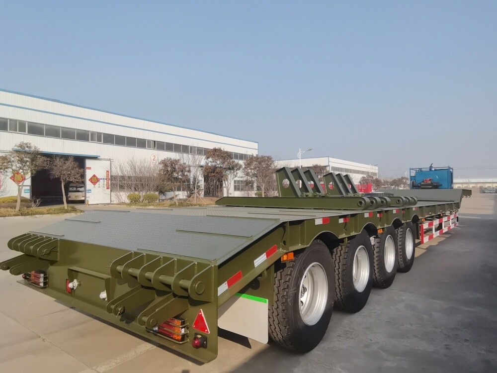 3 Axles 60 ton Low Bed Semi railer with 30 ton winch /capstan 