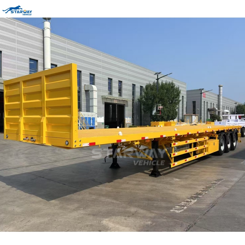 3-axle 13.6m Flatbed Truck Trailer