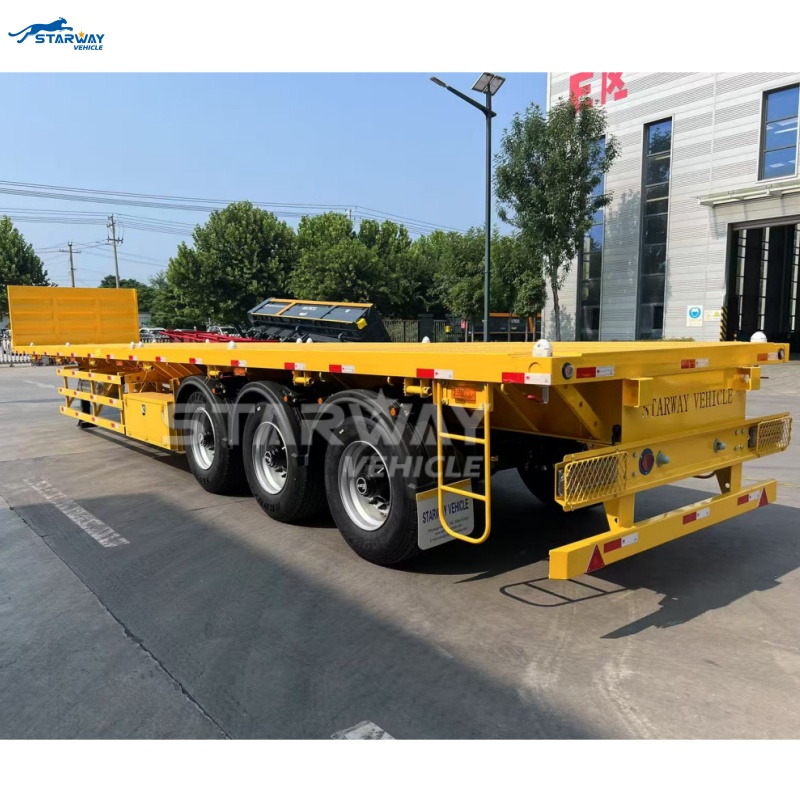 3-axle 13.6m Flatbed Truck Trailer