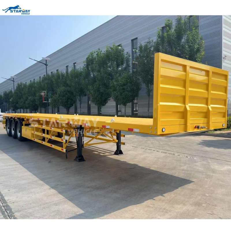 3-axle 13.6m Flatbed Truck Trailer