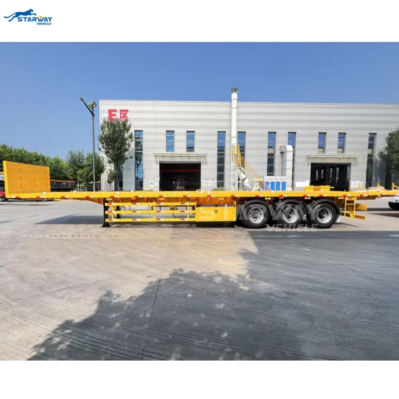 3-axle 13.6m Flatbed Truck Trailer