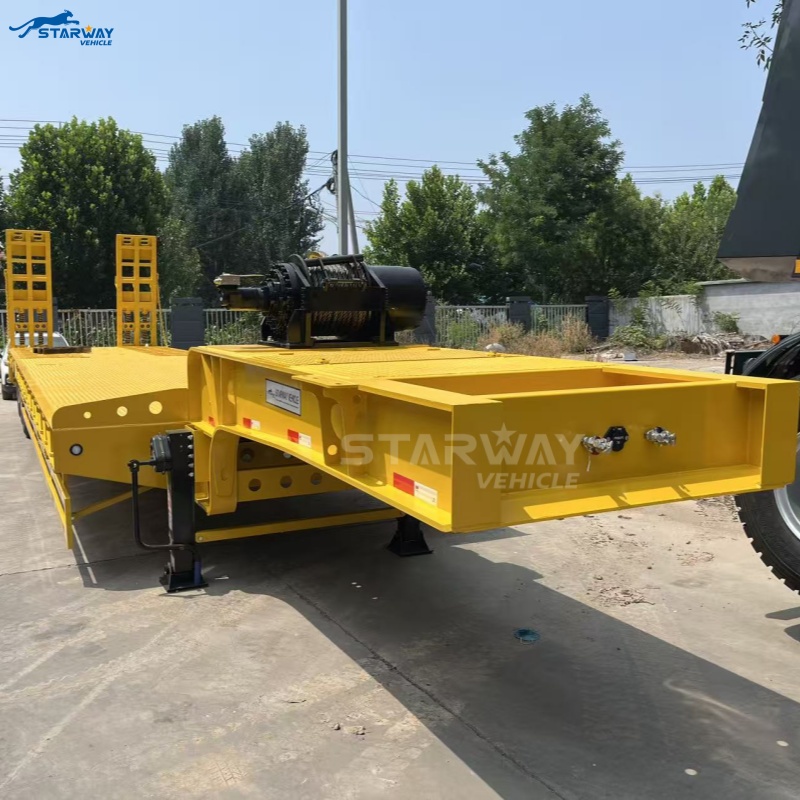 Tri-axle 16.5m Low Bed Truck Trailer