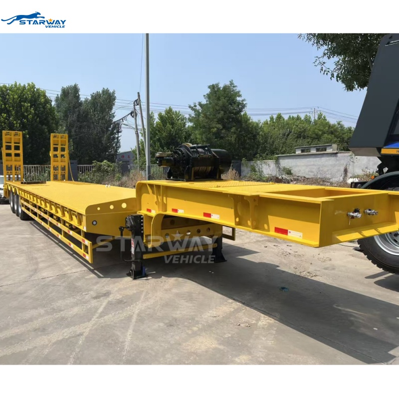 Tri-axle 16.5m Low Bed Truck Trailer