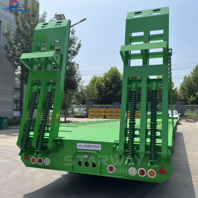 3 Axle 16.5m Lowbed Truck Trailer 