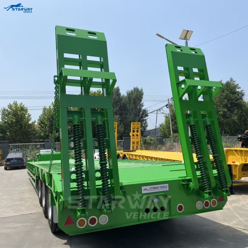 3 Axle 16.5m Lowbed Truck Trailer 