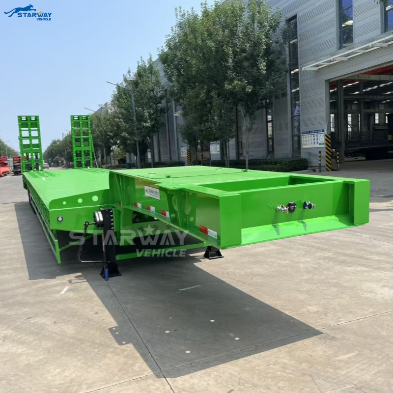 3 Axle 16.5m Lowbed Truck Trailer 