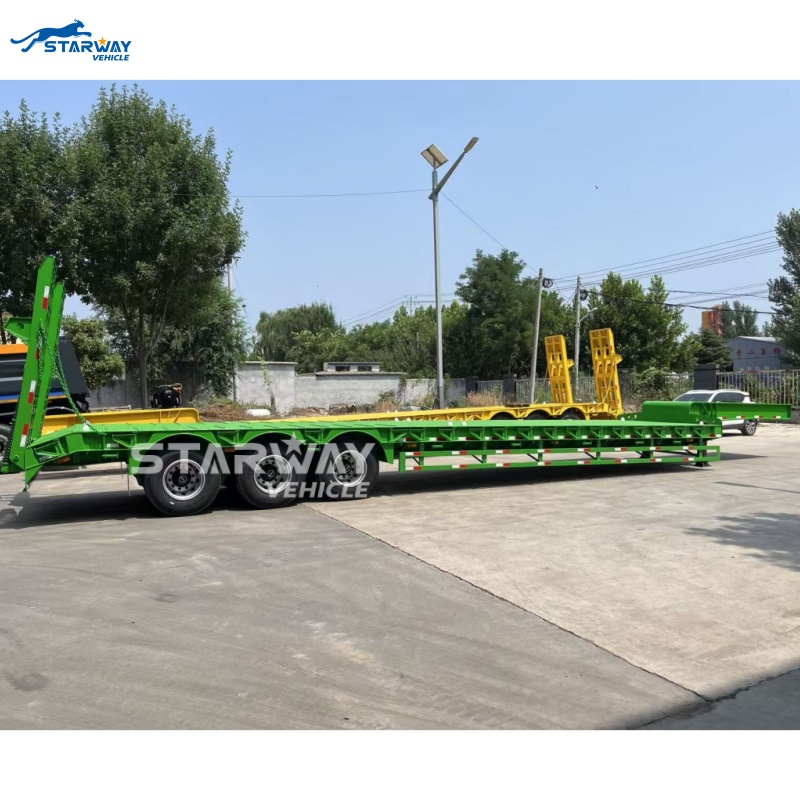 3 Axle 16.5m Lowbed Truck Trailer 