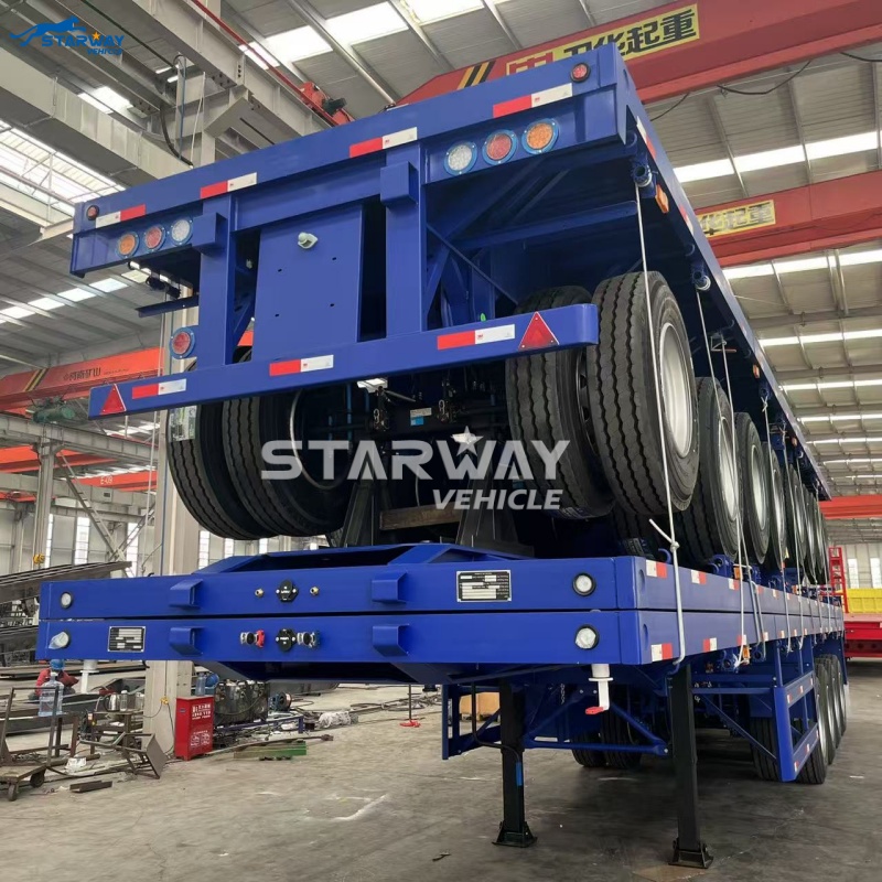 4-axle 60Ton Flatbed Semi Trailer
