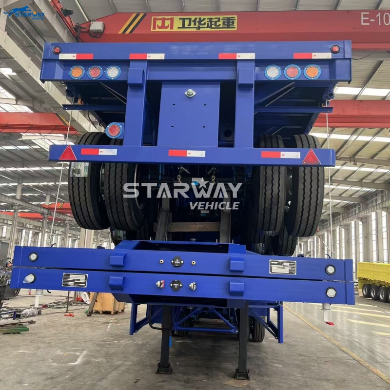 4-axle 60Ton Flatbed Semi Trailer