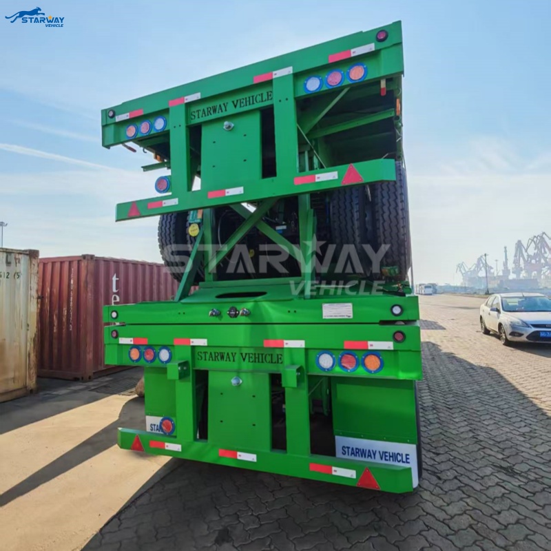 4-axle 12.5m flatbed semi trailer