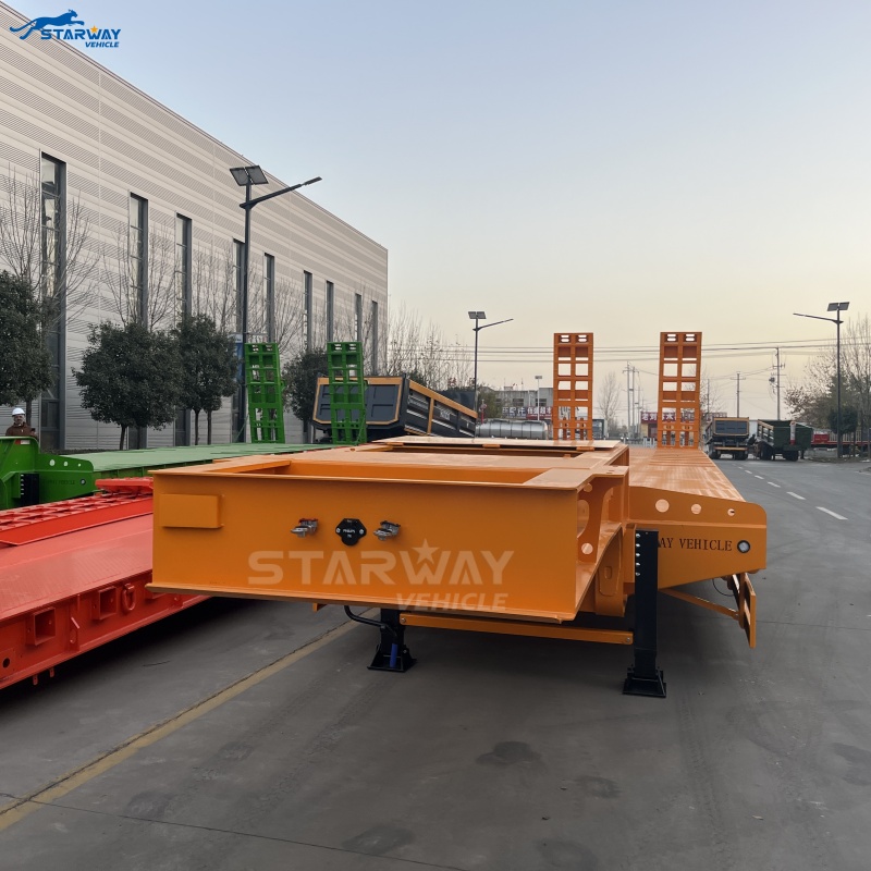 3-axle 60Ton Lowbed Trailer On Saale