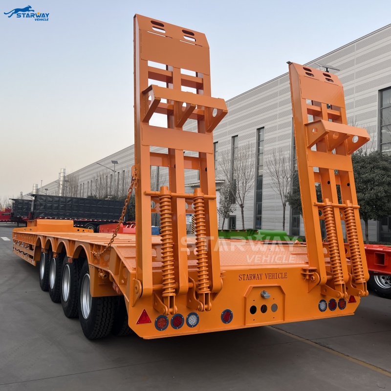 3-axle 60Ton Lowbed Trailer On Saale